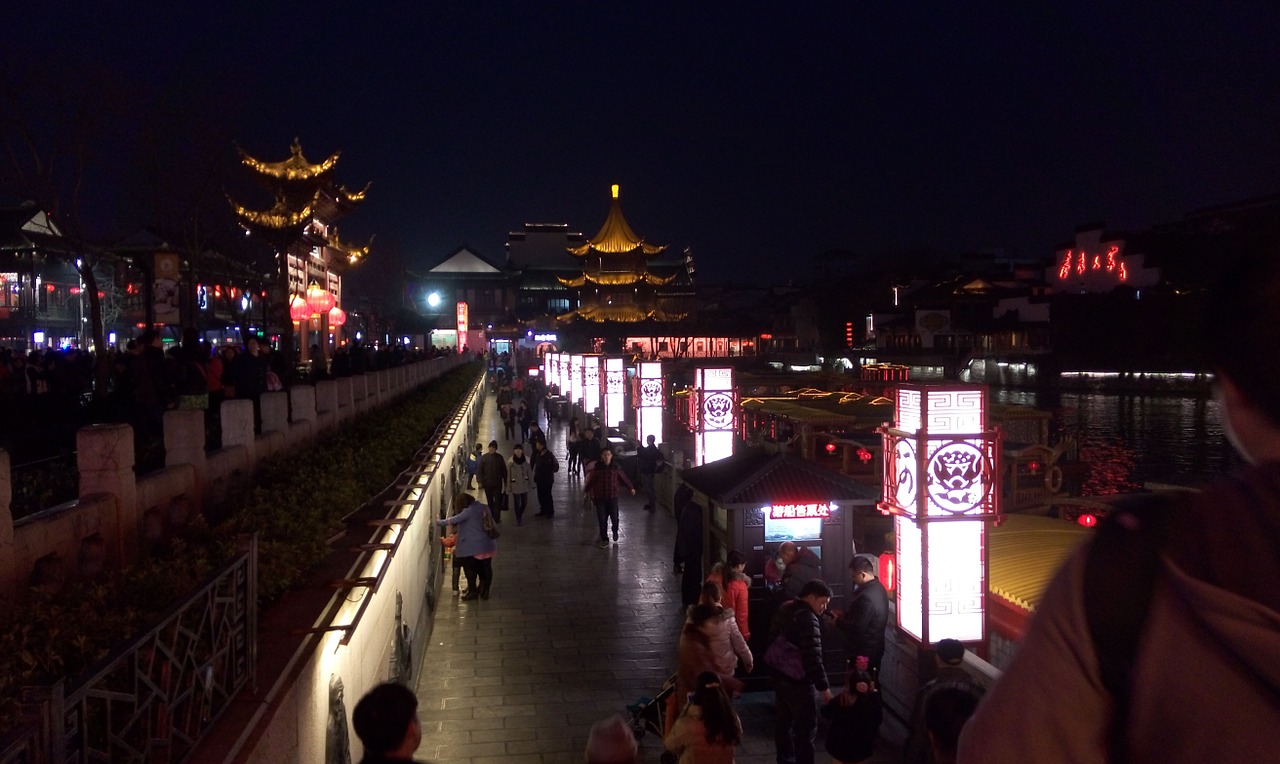 Nanjing, Konfucio Šventykla, Žibintų Festivalis, Nemokamos Nuotraukos,  Nemokama Licenzija