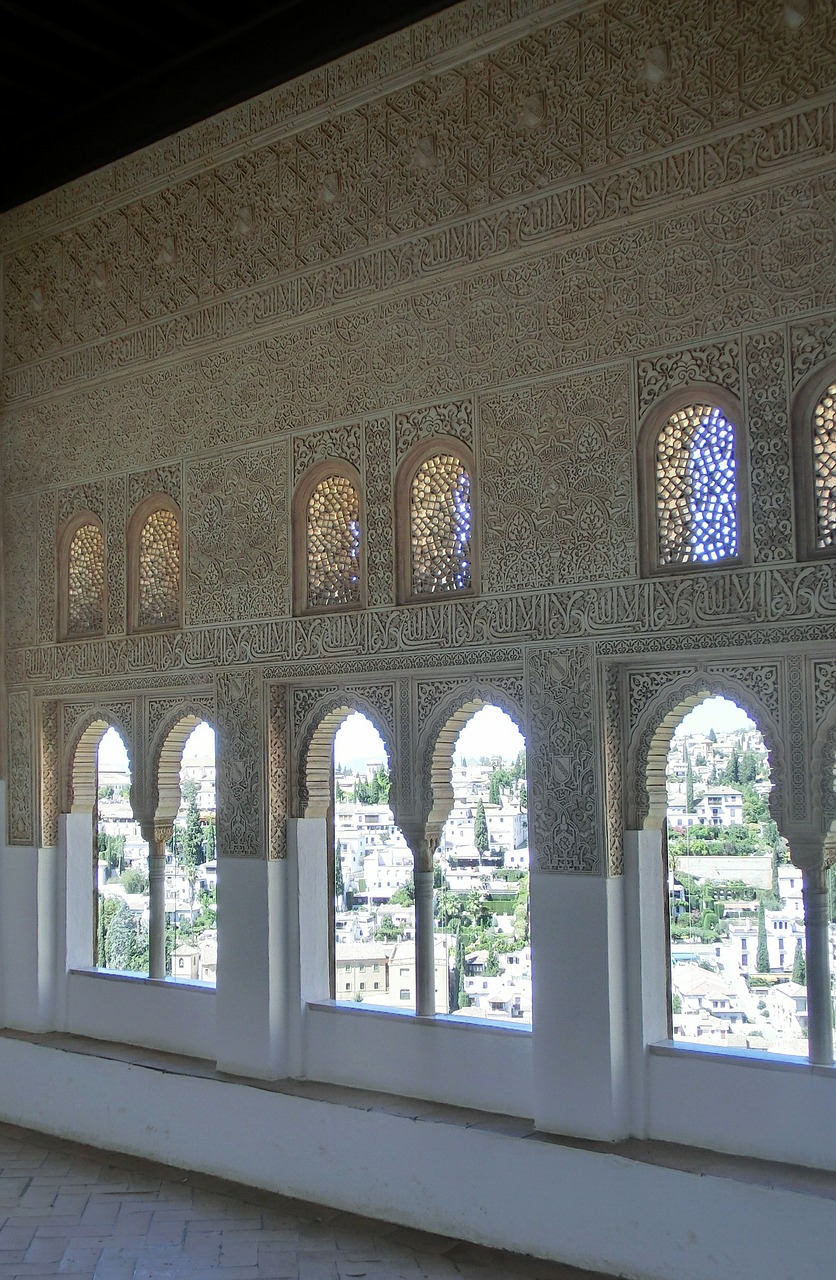 Nasridenpalast, Alhambra, Ispanija, Andalūzija, Palengvėjimas, Menas, Architektūra, Maurų, Langas, Perspektyva