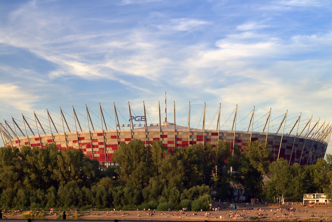 Nacionalinis Stadionas, Varšuva, Lenkija, Futbolas, Sportas, Nacionalinis, Panorama, Stadionas, Miestas, Tiltas