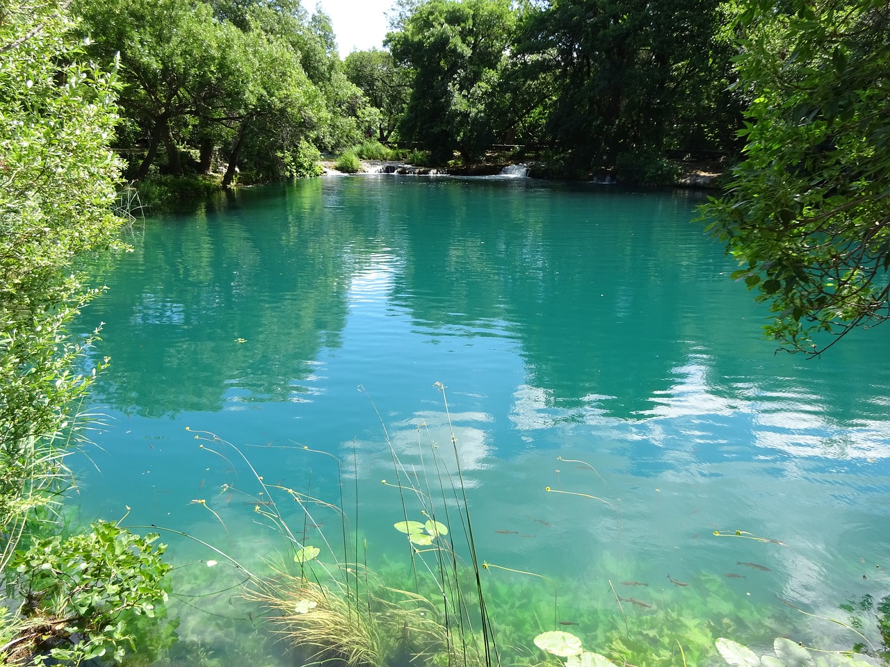 Gamta, Vanduo, Kraštovaizdis, Ežeras, Upė, Žalias, Medžiai, Perspektyva, Kirka, Kroatija