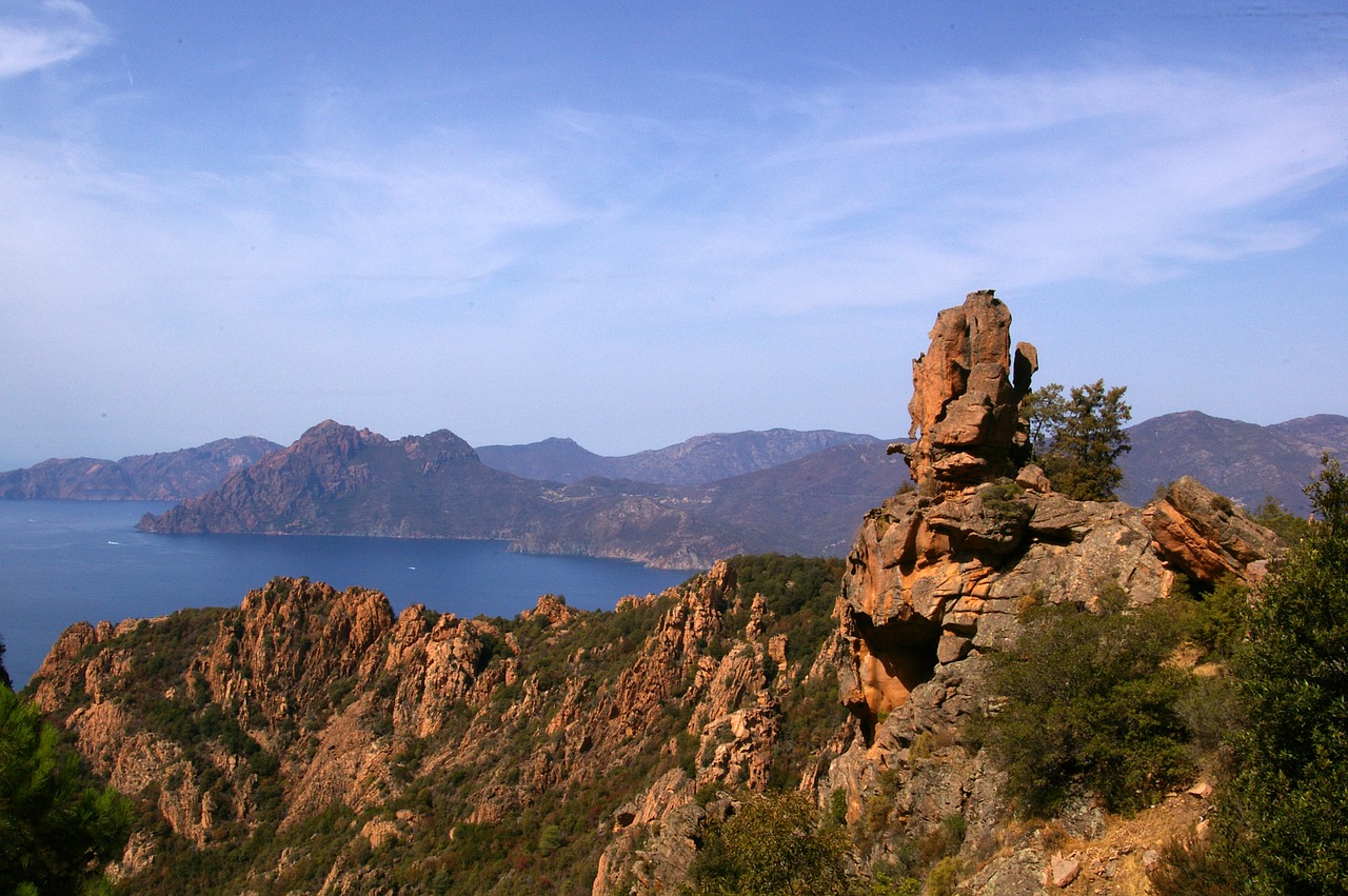 Gamta, Roche, Kelionė, Kraštovaizdis, Lauke, Korsikietis, Piana, Cove, Akmenukai, Promenada