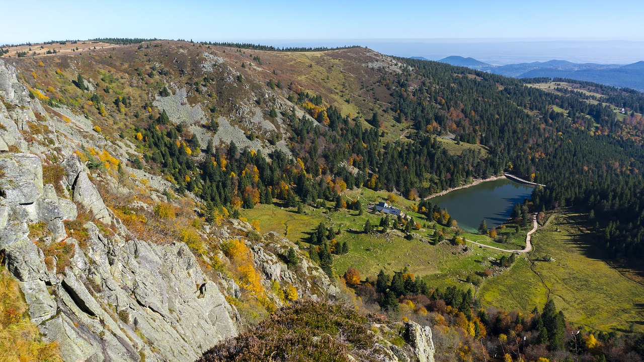 Gamta, Kraštovaizdis, Kelionė, Dangus, Panorama, Vosges, Ežeras, Rokas, Kar, Lac Des Truites