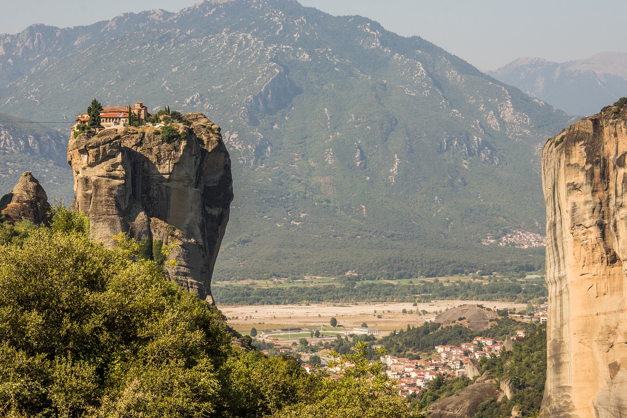 Gamta,  Kraštovaizdis,  Kalnas,  Rokas,  Dangus,  Kalampaka,  Meteora,  Graikija,  Lauke,  Nuotykis