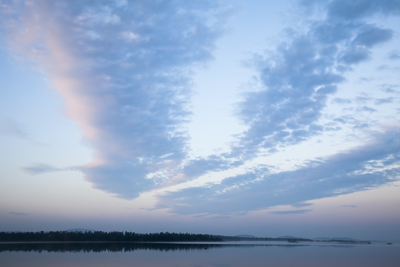 Pobūdį,  Dangus,  Vasara,  Rytą,  Sunrise,  Rūkas,  Akmuo,  Ežeras,  Suomių,  Kraštovaizdis