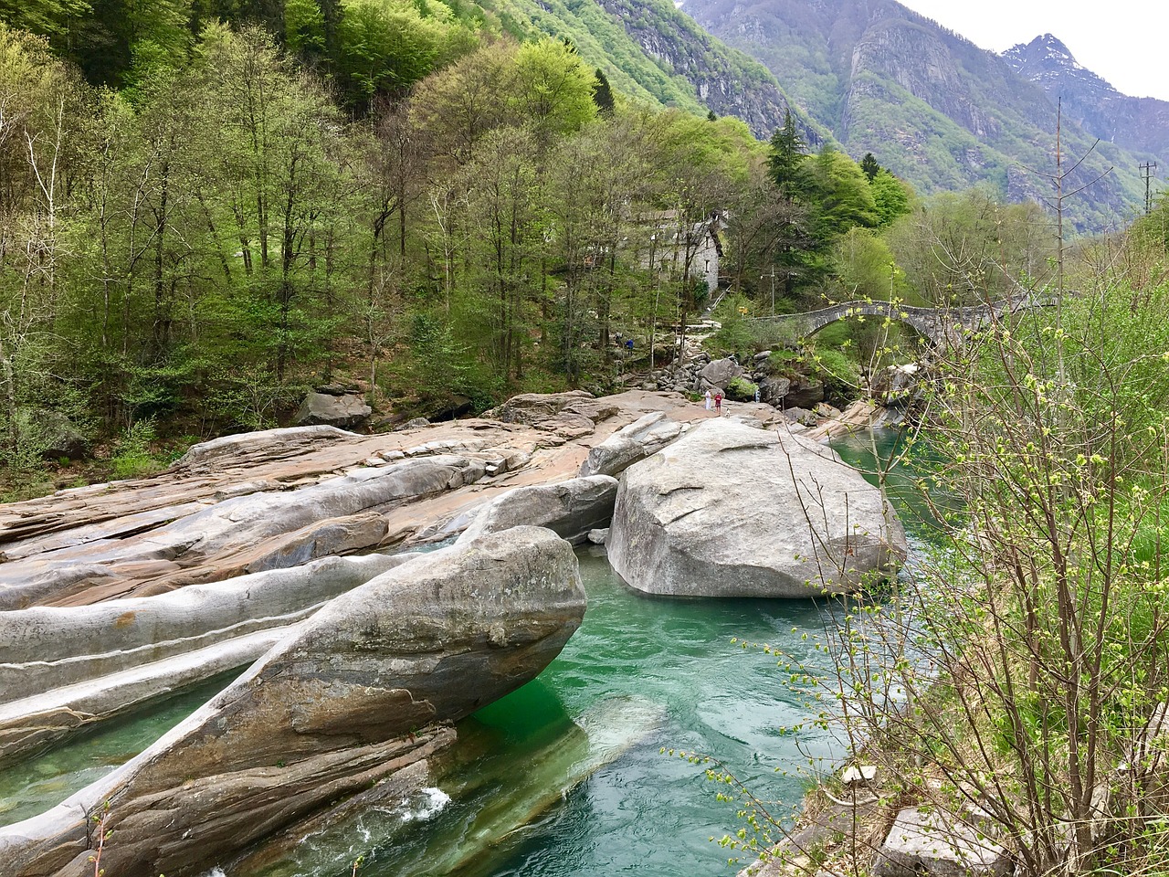 Pobūdį,  Vandenys,  Kraštovaizdis,  Kalnų,  Upė,  Valle Versaskos,  Šveicarija,  Italija,  Ponte Dei Salti,  Daugiau