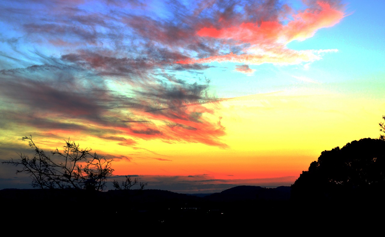 Pobūdį,  Saulėlydžio,  Panoraminis,  Prieblanda,  Dawn,  Dangus,  Lauke,  Kraštovaizdis,  Saulė,  Vakare