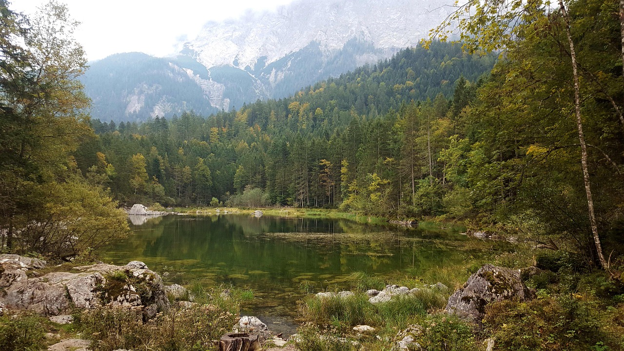 Gamta, Vaizdas, Garmisch, Eibsee, Kalnai, Kraštovaizdis, Zugspitze, Aukštis, Rokas, Žalias