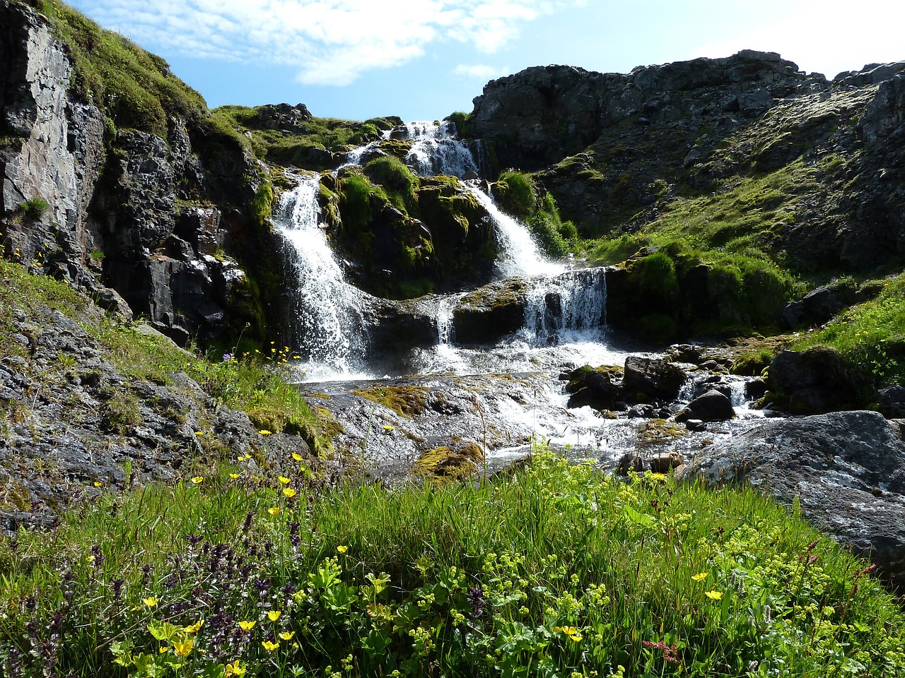 Gamta, Islandijos Prigimtis, Peizažas, Pavasaris, Vasara, Pieva, Upės Srovė, Kalnai, Kalvos, Atostogos