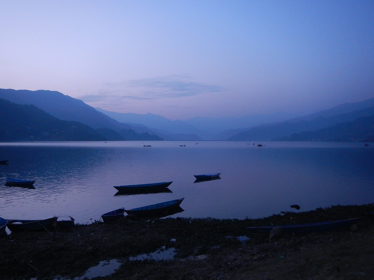 Nepalas, Pokara, Taika, Ramus, Ežeras, Mėlynas, Valtis, Tylus, Meditacija, Gamta