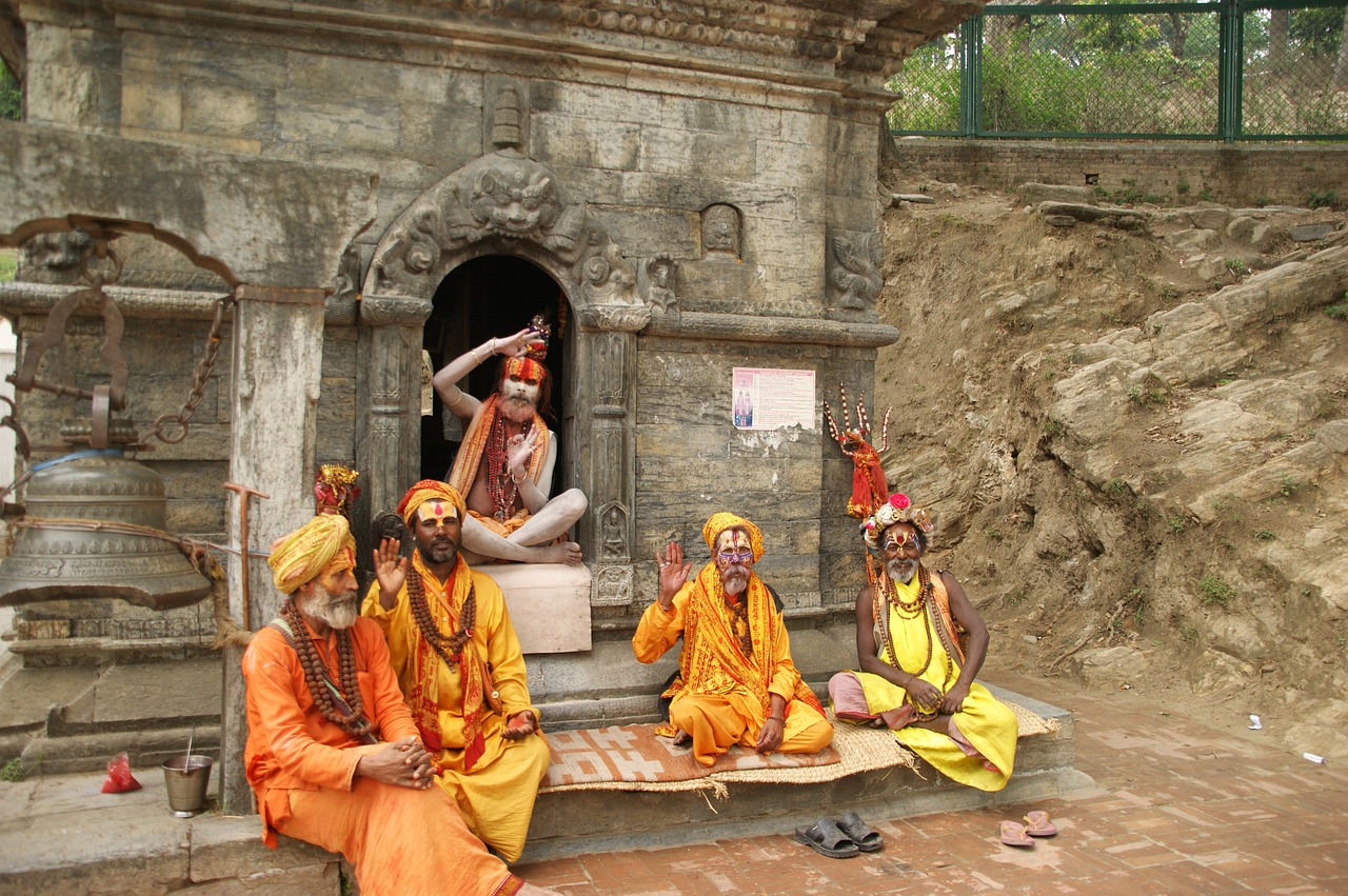 Nepalas, Katmandu, Šventas Žmogus, Vietos, Žmogus, Tradicinis, Ritualai, Kostiumai, Geltona, Nemokamos Nuotraukos