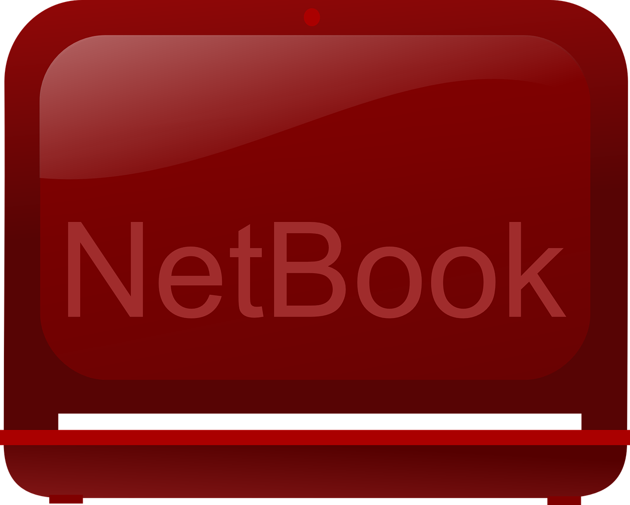 Netbook, Nešiojamojo Kompiuterio, Nešiojamas Kompiuteris, Raudona, Paprastas, Nemokama Vektorinė Grafika, Nemokamos Nuotraukos,  Nemokama Licenzija