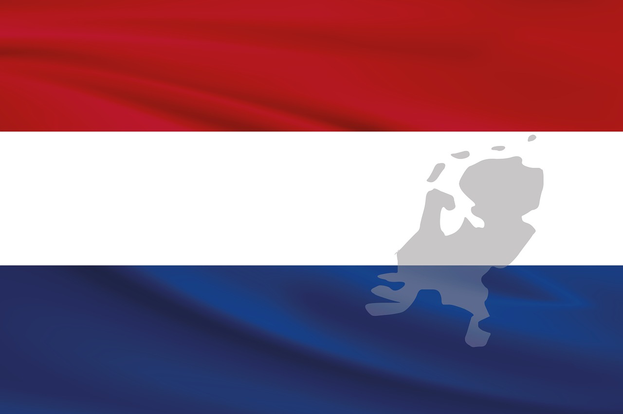 Nyderlandai, Vėliava, Reklama, Raudona, Balta, Mėlynas, Žemėlapis, Kontūrai, Nemokamos Nuotraukos,  Nemokama Licenzija