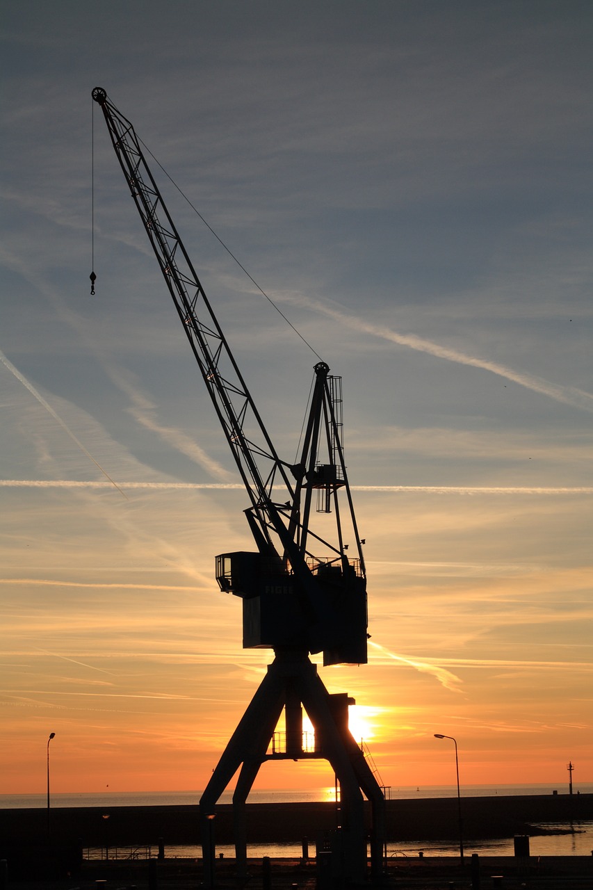 Nyderlandai, Harlingen, Kranas, Uostas, Saulėlydis, Nemokamos Nuotraukos,  Nemokama Licenzija