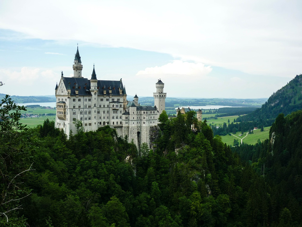 Neuschwanstein, Rūmai, Bavarija, Pilis, Vokietija, Europa, Ludwig, Kalnas, Alpės, Architektūra