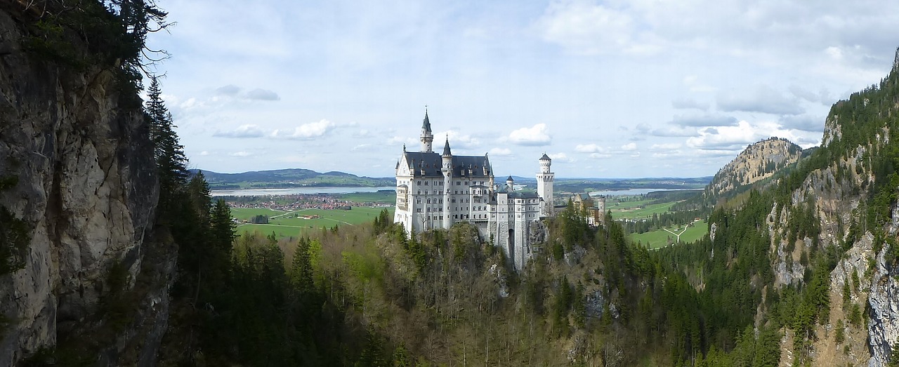 Neuschwanstein, Pilis, Bavarija, Barokas, Devynioliktas Amžius, Romaneško Atgimimo, Rūmai, Hohenschwangau, Füssen, Vokietija