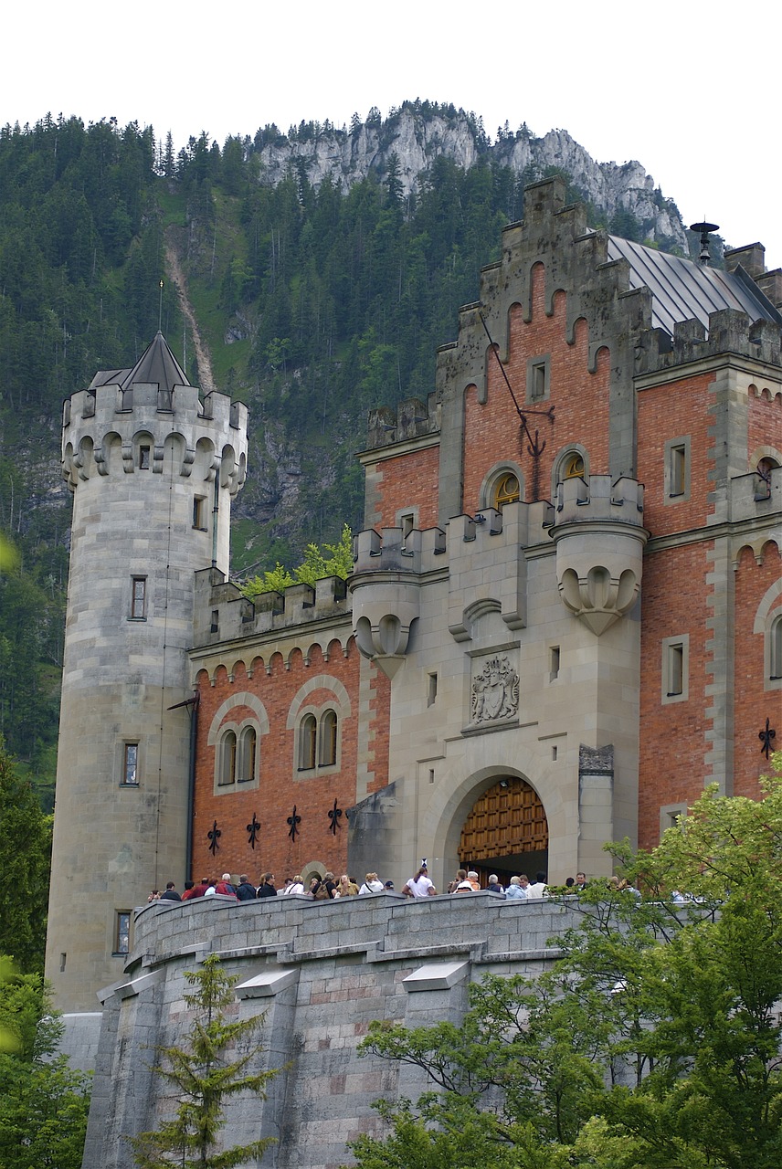 Neuschwanstein Pilis, Pilis, Neuschwanstein, Vokietija, Bavarija, Orientyras, Europa, Kelionė, Kalnas, Architektūra