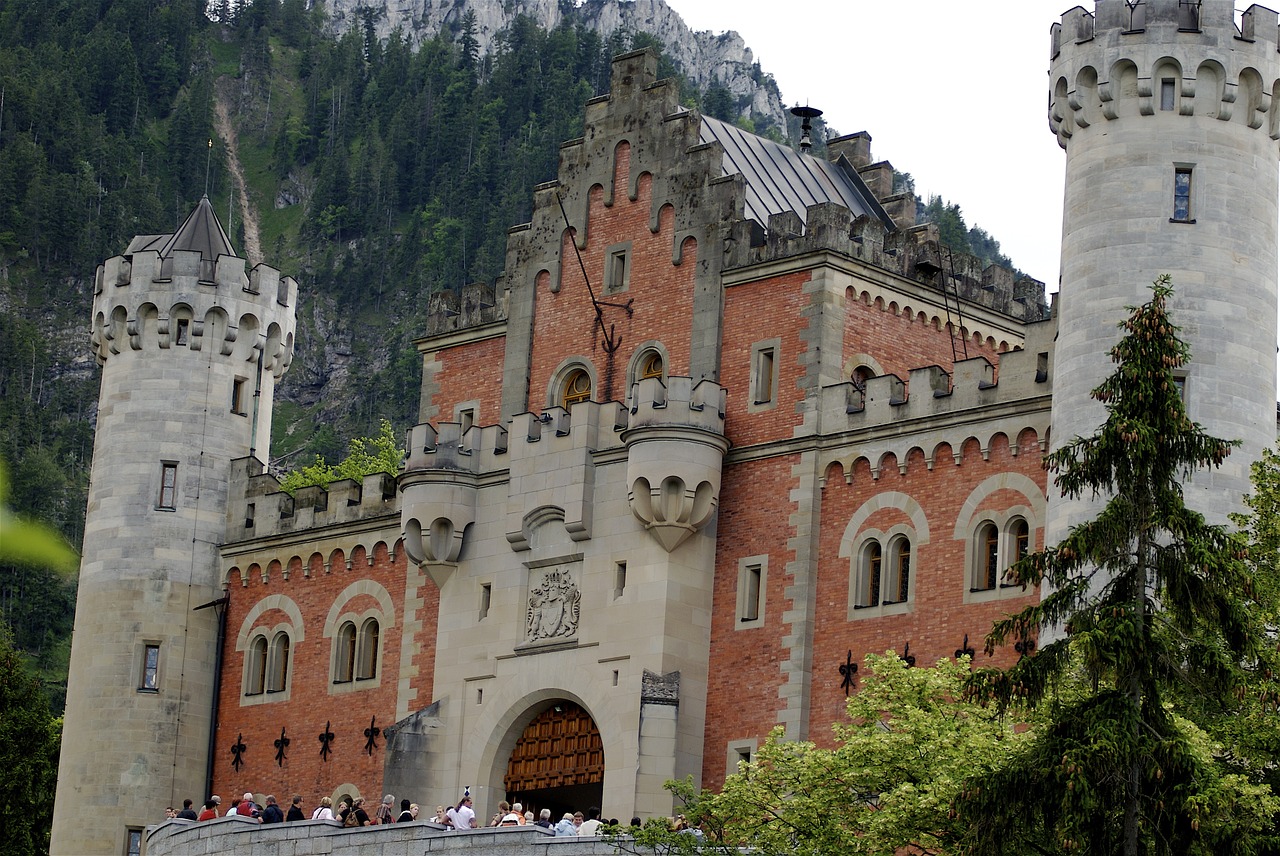 Neuschwanstein Pilis, Pilis, Neuschwanstein, Vokietija, Bavarija, Orientyras, Europa, Kelionė, Kalnas, Architektūra