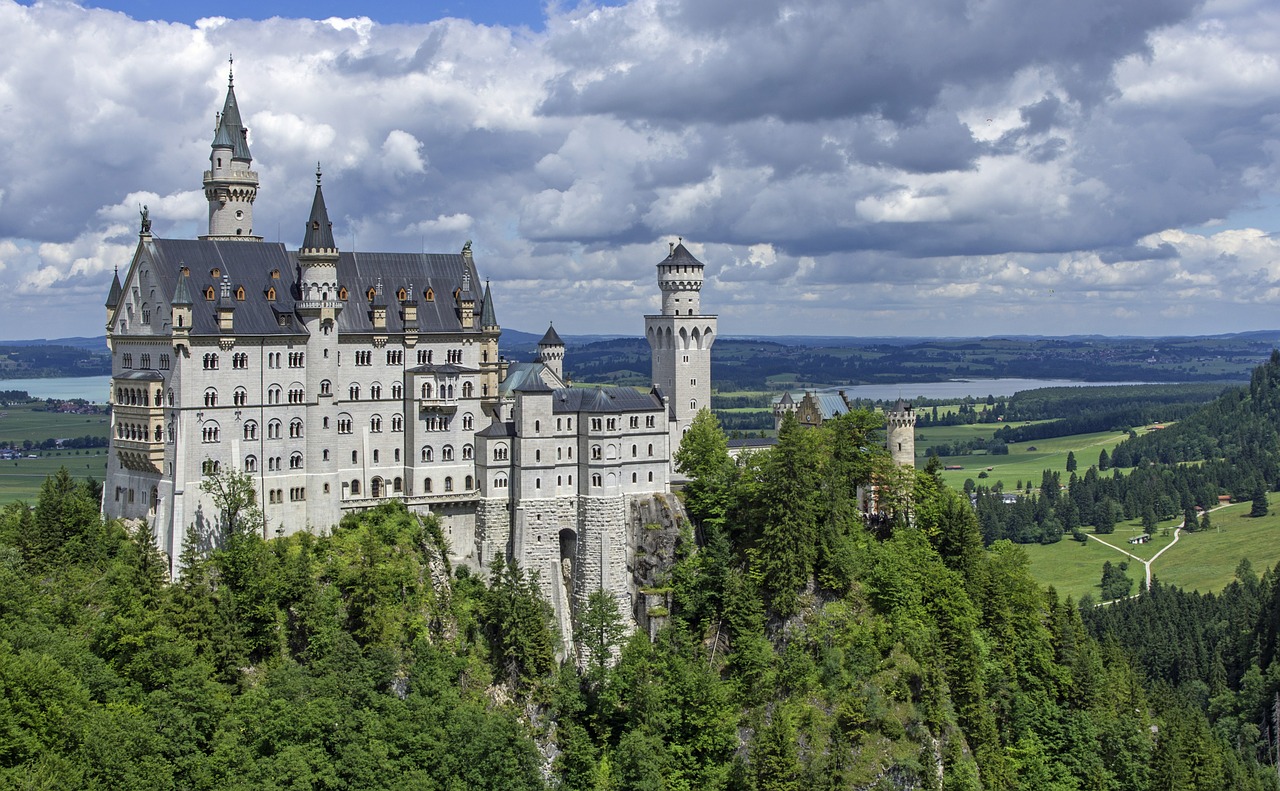 Neuschwanstein Pilis, Pilis, Kristinas, Allgäu, Fėjų Pilis, Füssen, Bavarija, Architektūra, Pastatas, Vokietija