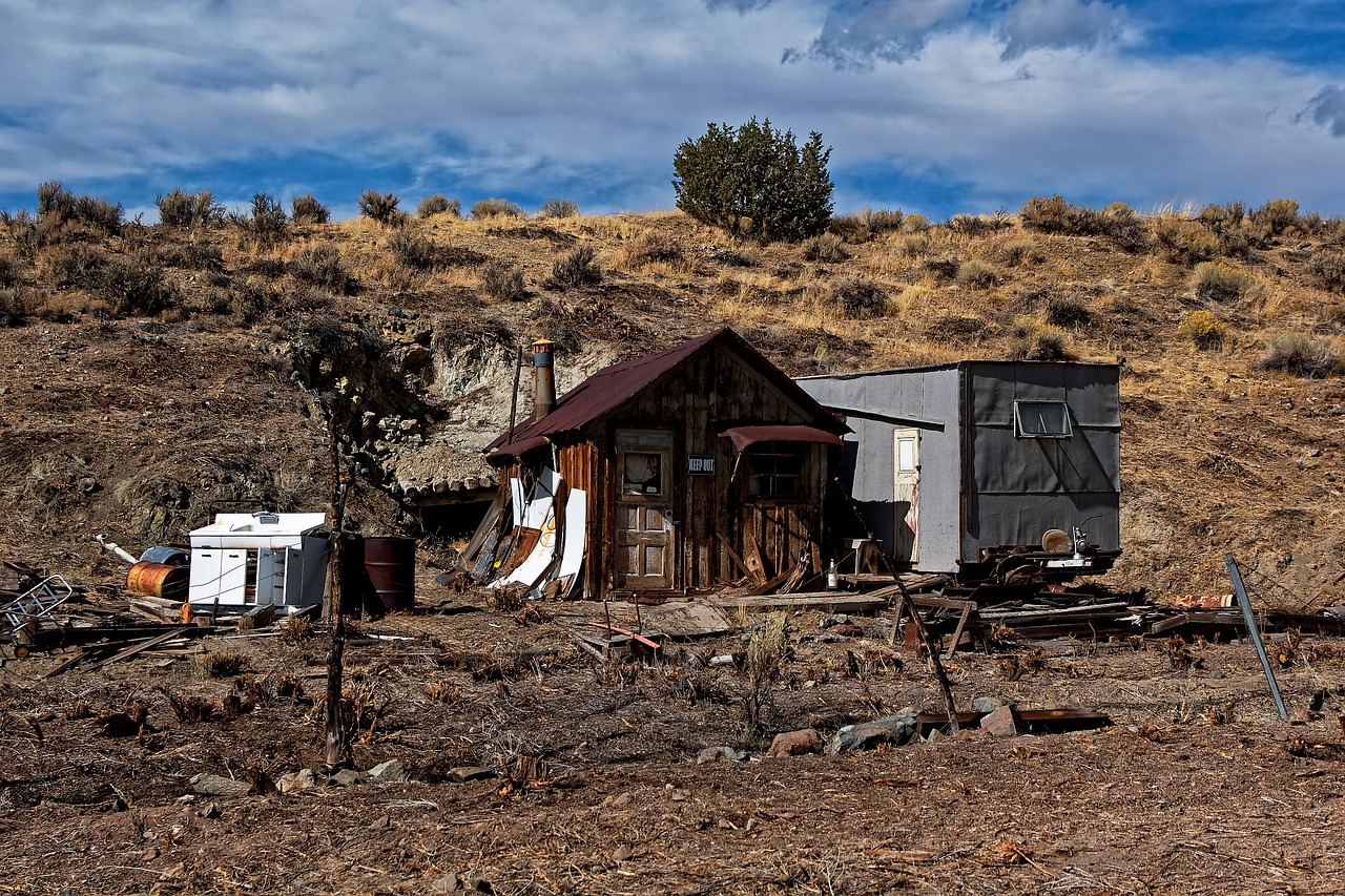 Nevada, Usa, Ionas, Palikti, Vaiduoklių Miestas, Mėlynas, Dangus, Dykuma, Nemokamos Nuotraukos,  Nemokama Licenzija