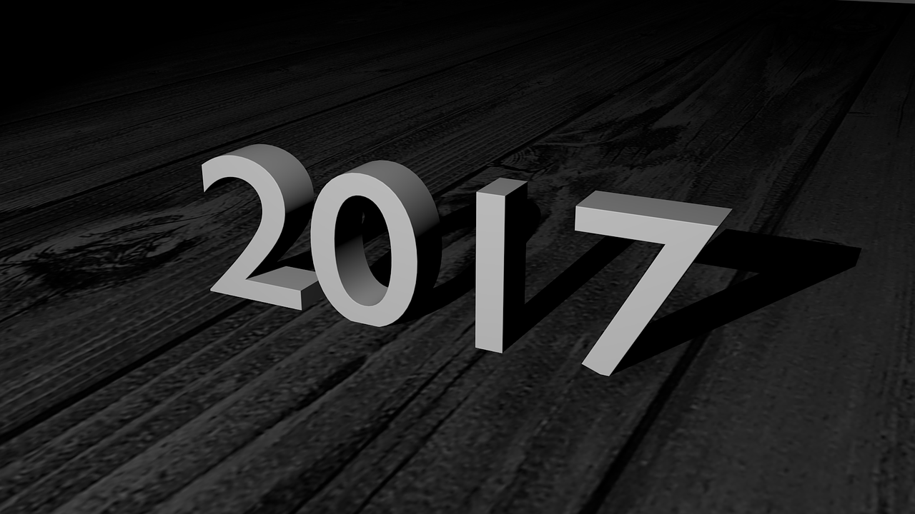 Naujieji Metai, 2017, Laimingas, Naujas, Metai, Sėkmė, Šventė, 3D, Dizainas, Rodyti