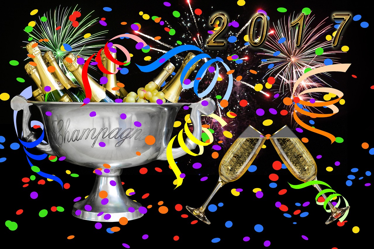 Nauji Metai 2017, Šampanas, Naujųjų Metų Vakaras, Šventė, Vakarėlis, Naujųjų Metų Diena, Gerti, Abut, Šampano Stiklas, Naujieji Metai