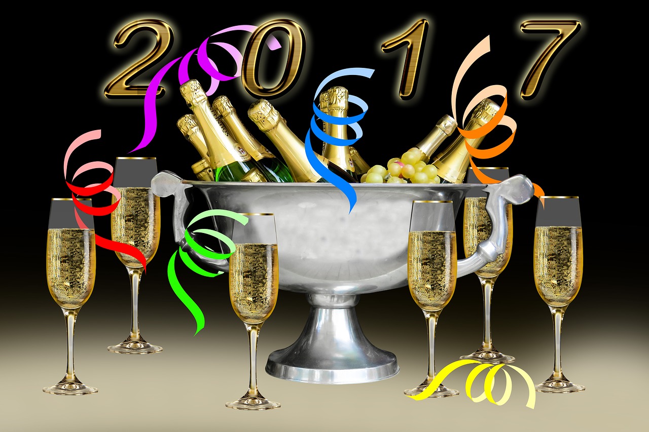 Nauji Metai 2017, Šampanas, Naujųjų Metų Vakaras, Šventė, Vakarėlis, Naujųjų Metų Diena, Gerti, Abut, Šampano Stiklas, Naujieji Metai