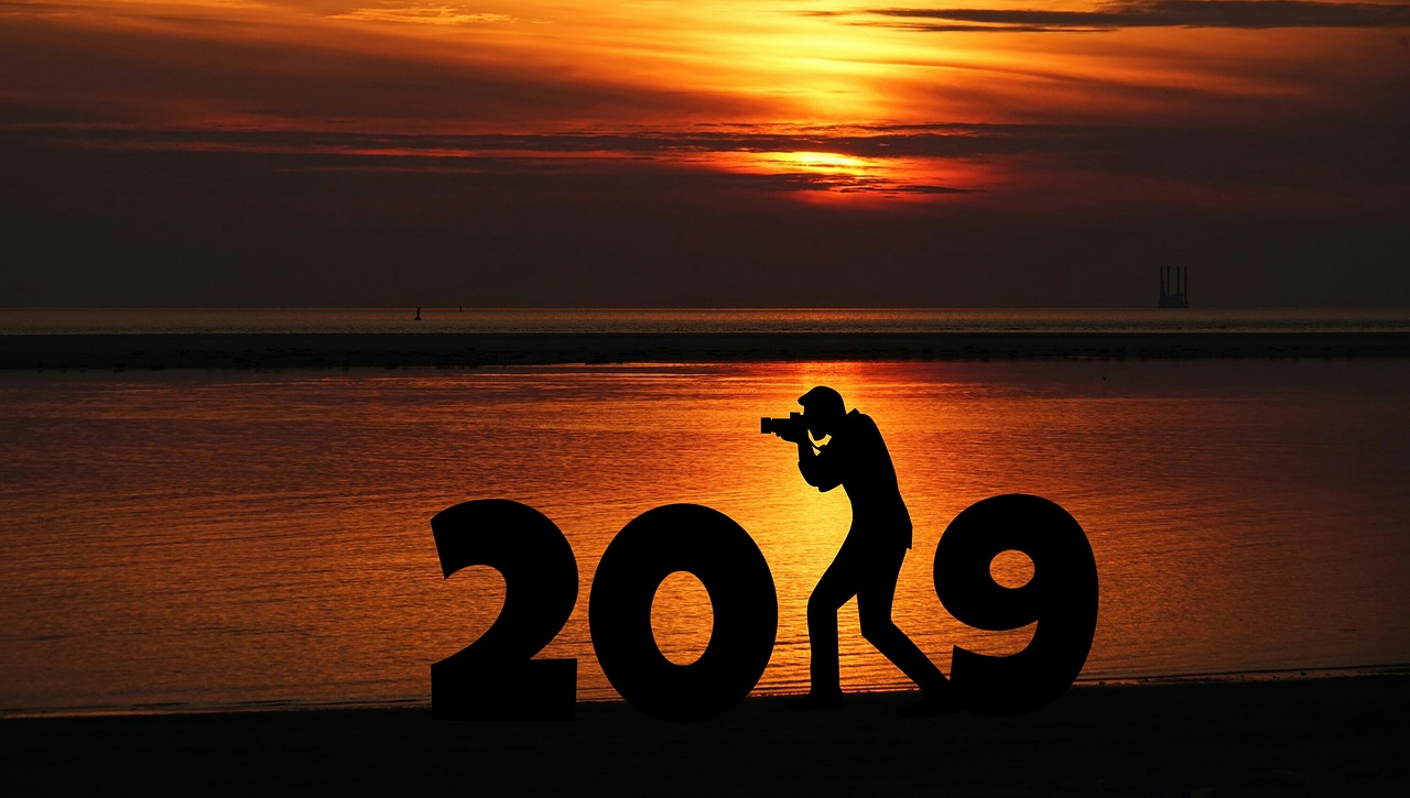 Naujieji Metai,  2019,  Fotografas,  Nustatymas,  Naujųjų Metų Vakaras,  Sėkmė,  Vyras,  Siekius,  Laimė,  Tobulinimas