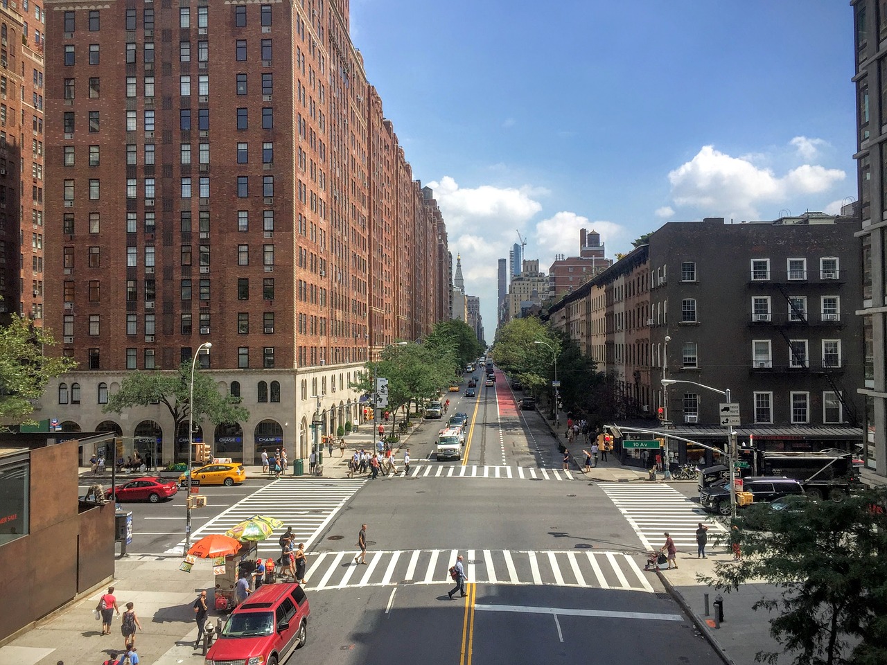 Niujorkas, Highline, Panorama, Miestas, Manhatanas, Naujas, York, Nyc, Usa, Architektūra