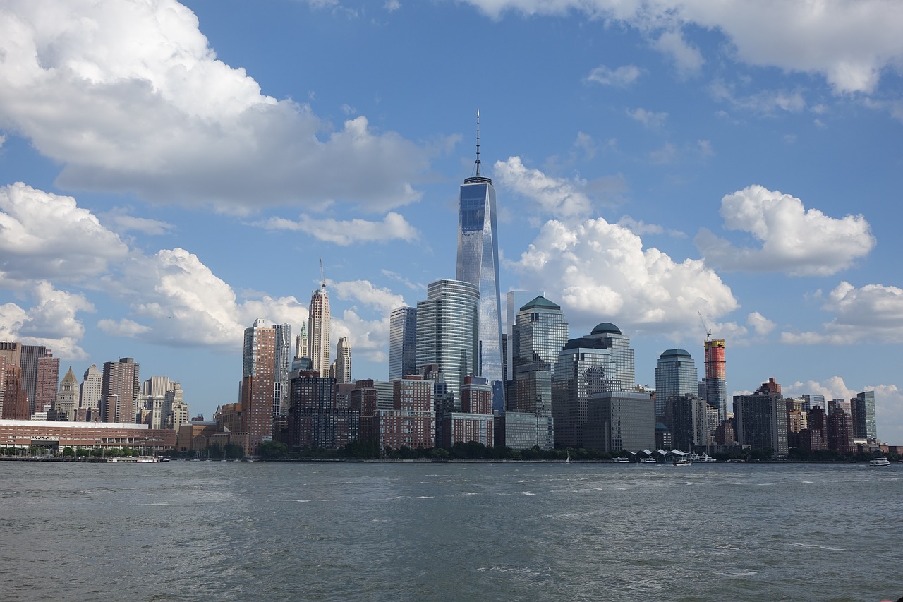 Niujorkas, Panorama, Nyc, Vienas Pasaulio Prekybos Centras, Manhatanas, Usa, Ny, Miestas, Jungtinės Valstijos, Dangoraižis