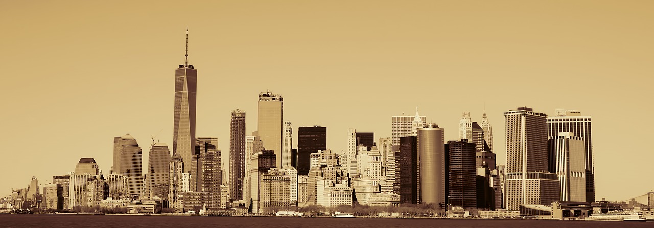 Niujorkas, Miestas, Manhatanas, Panorama, Miesto, Upė, Uostas, Dangoraižiai, Pastatai, Nemokamos Nuotraukos