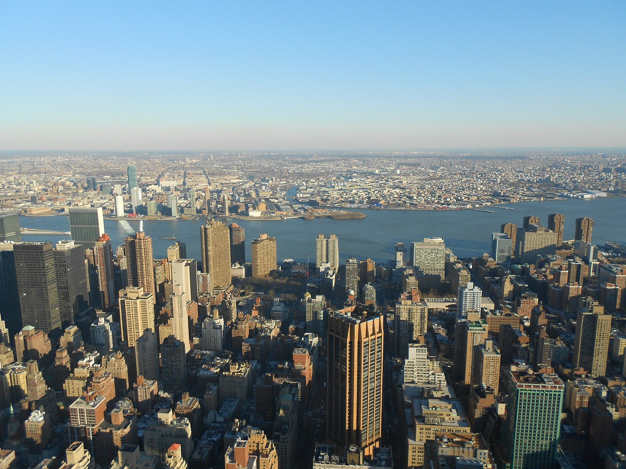 Niujorkas, Manhatanas, Usa, Ny, Dangoraižis, Nyc, Panorama, Didelis Obuolys, Lankytinos Vietos, Perspektyva