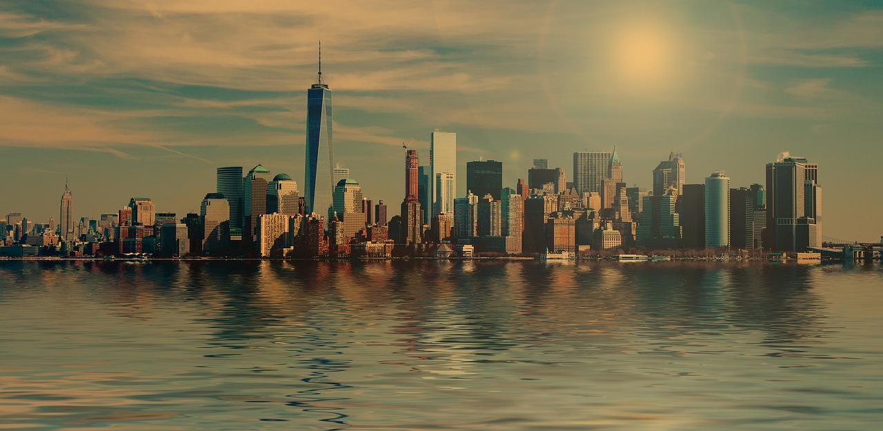 Niujorkas,  Skyline,  Niujorkas,  Miestas,  Manhattan,  Amerika,  Panorama,  Dangoraižis,  Dangoraižiai,  Ny