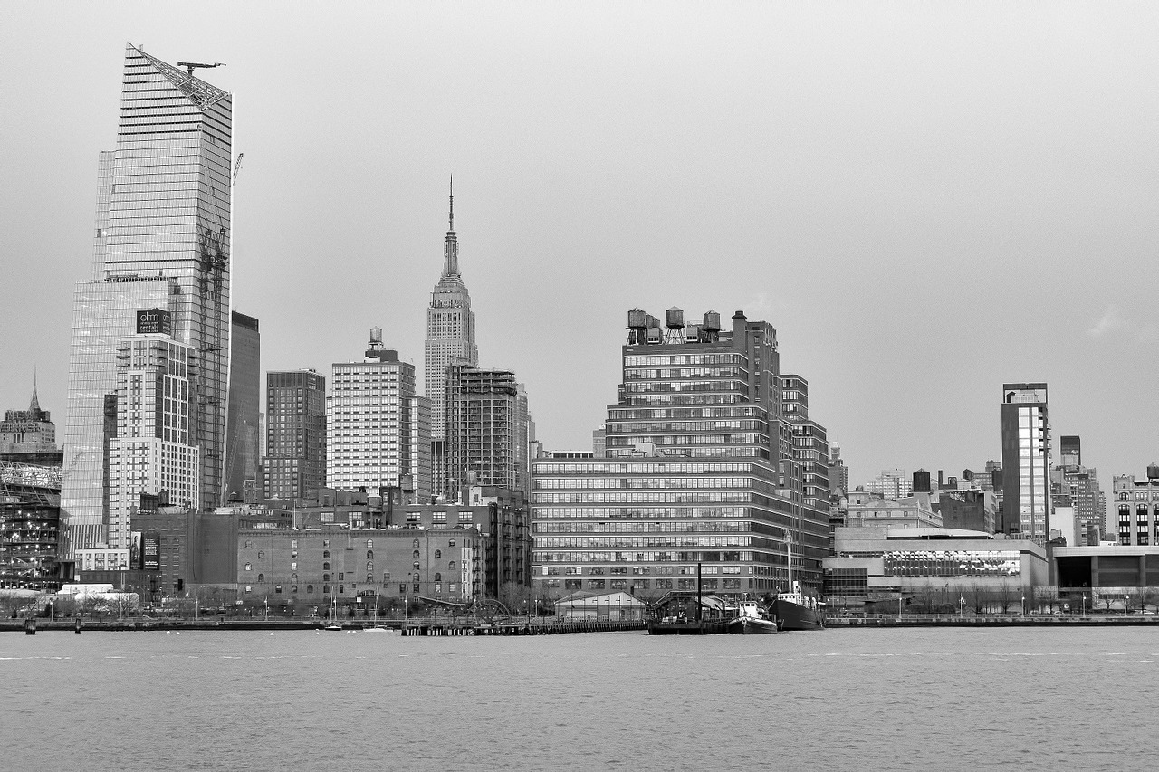 Niujorkas, Nyc, Manhatanas, New York City Skyline, Miesto Panorama, Panorama, Miesto, Architektūra, Pastatas, Upė