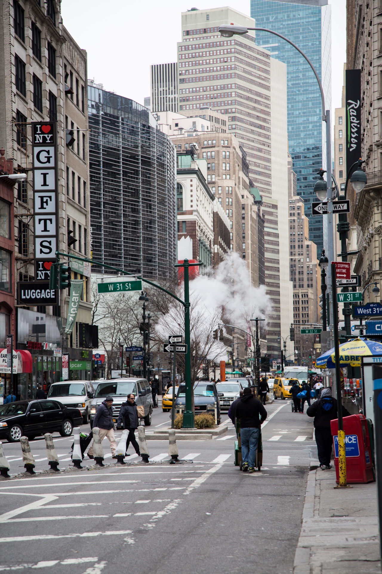 Naujas,  York,  Pastatas,  Gatvė,  Centro,  Manhatanas,  Vaizdas,  Nyc,  Viršuje,  Midtown