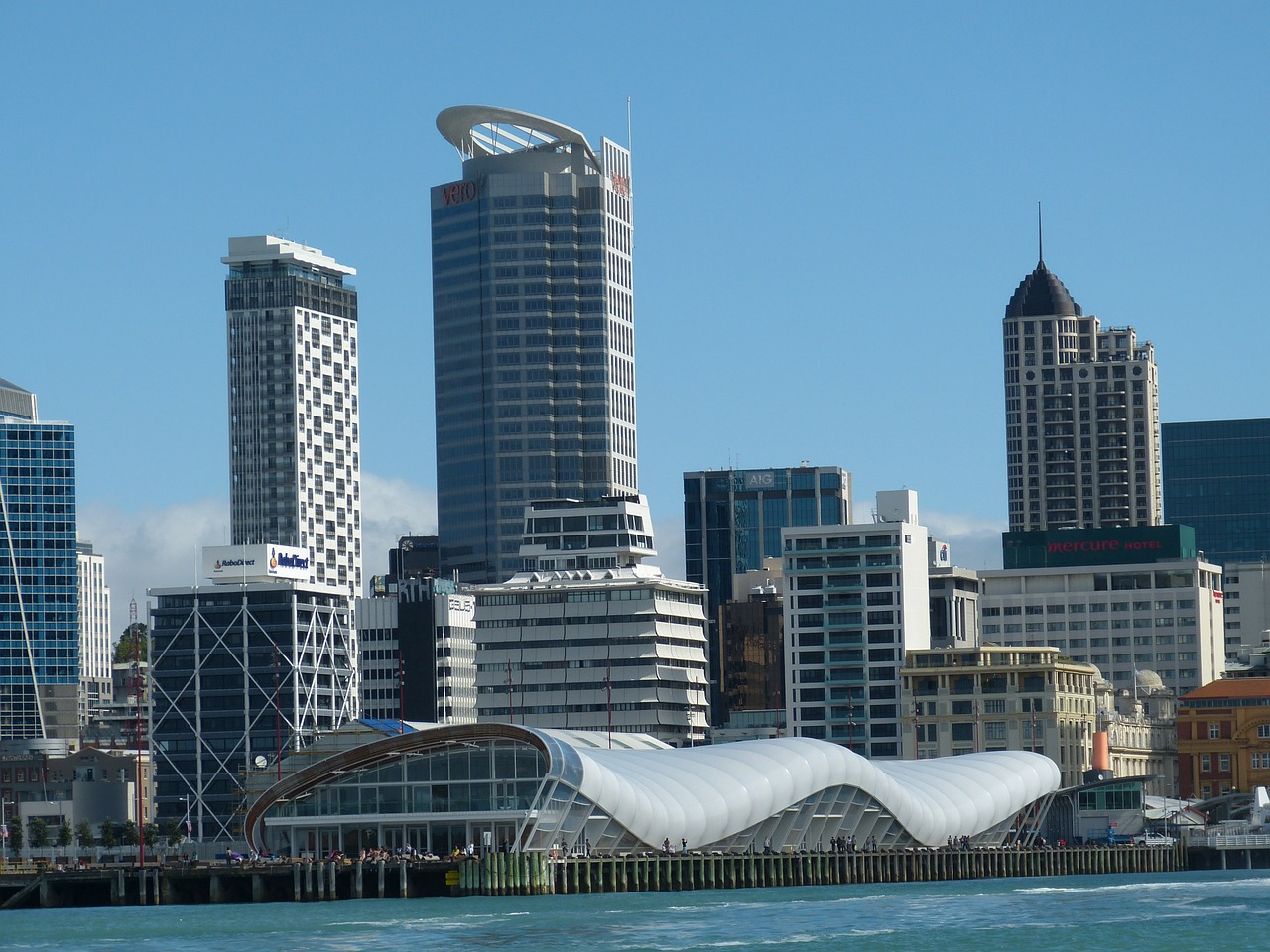 Naujoji Zelandija, Auckland, Panorama, Dangoraižis, Miestas, Architektūra, Namai, Uostas, Jūra, Didelis Miestas