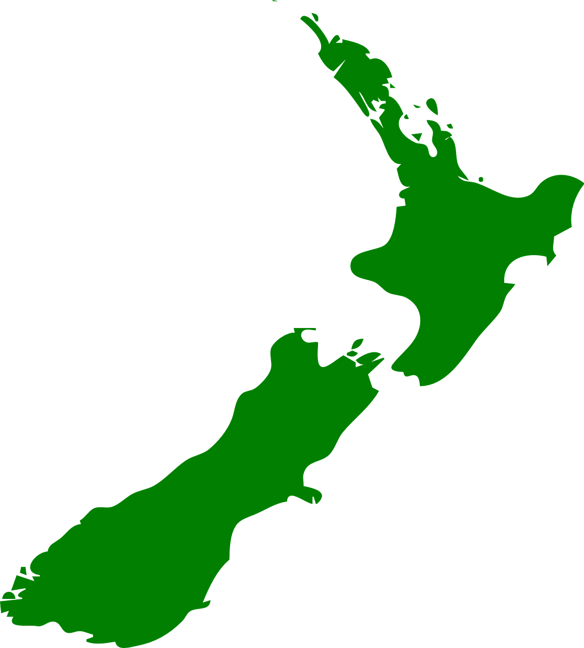 Naujoji Zelandija, Sala, Šiaurinė Sala, Pietų Sala, Žemėlapis, Žalias, Šalis, Geografija, Pietų Ramiojo Vandenyno Regionas, Nemokama Vektorinė Grafika
