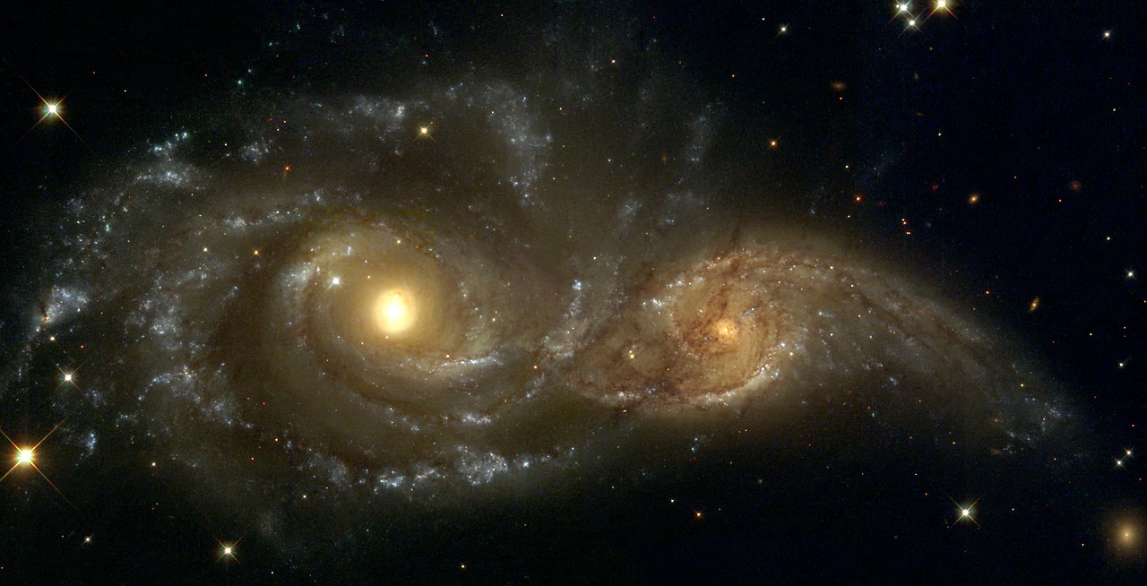 Ngc 2207, Spiralinė Galaktika, Šviesmetis, Gravitacija, Galaktika, Ic 2163, Interaktyvios Galaktikos, Žvaigždėtas Dangus, Erdvė, Visata