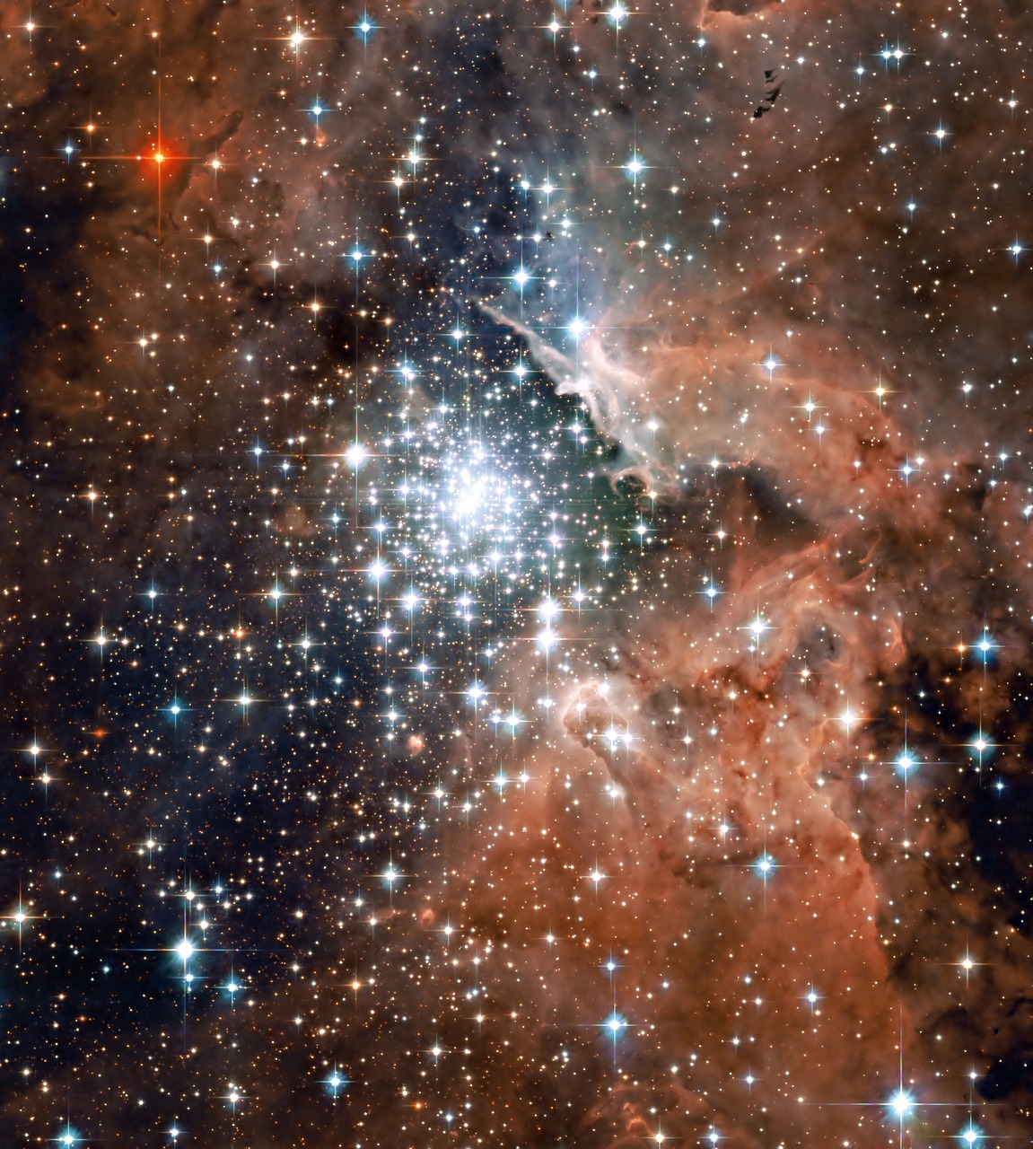 Ngc 3603, Tūslė, Erdvė, Žvaigždės, Žvaigždžių Grupė, Žvaigždynas, Astronominis Objektas, Dulkės, Dujos, Žvaigždžių Formavimas