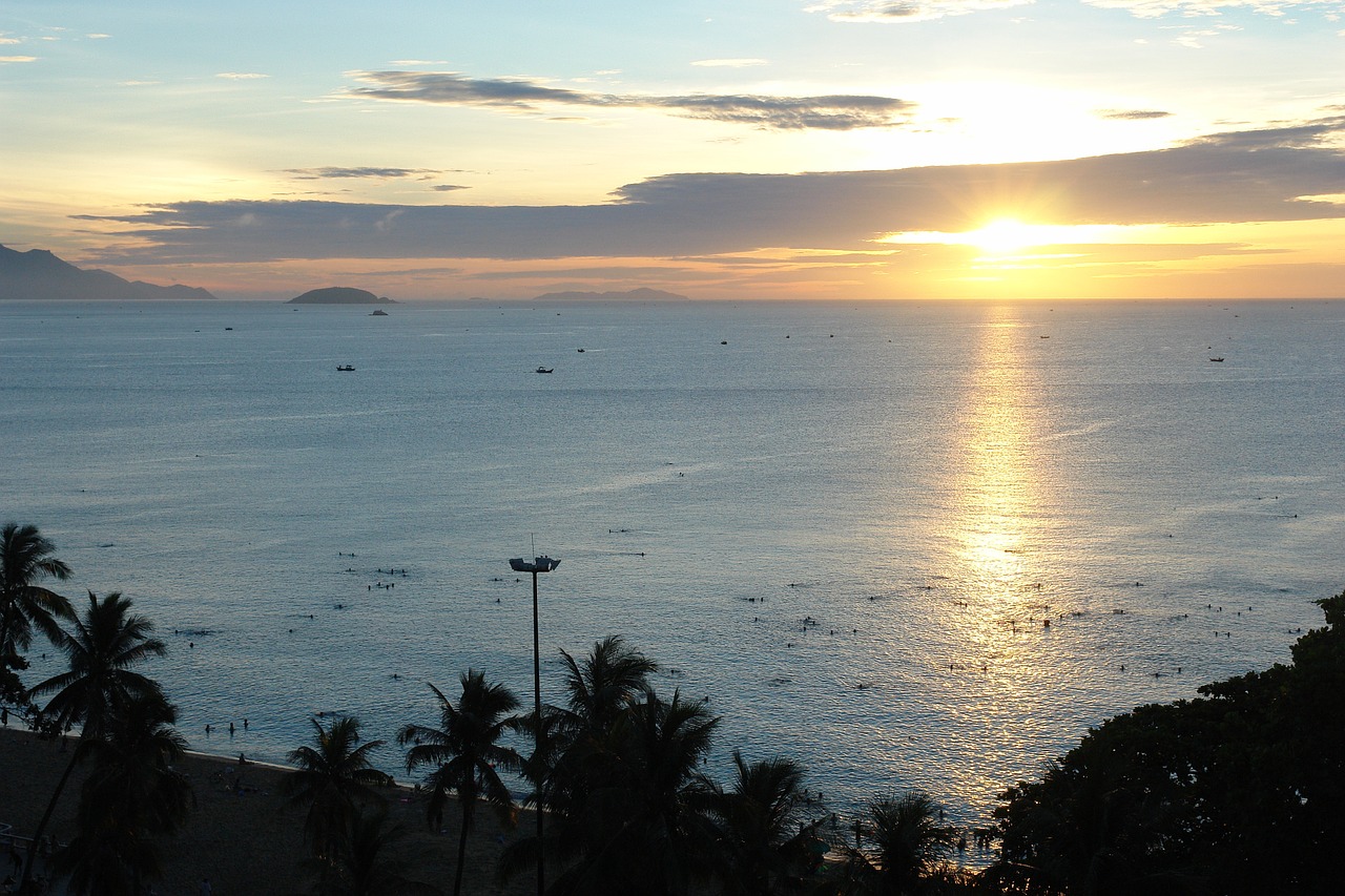 Nha Trang Bay, Khanh Hoa, Vietnamas, Aušra, Gražiausių Pasaulio Paplūdimių, Geriausias Pasaulio Paplūdimys, Nhatrang Skristi, Nemokamos Nuotraukos,  Nemokama Licenzija