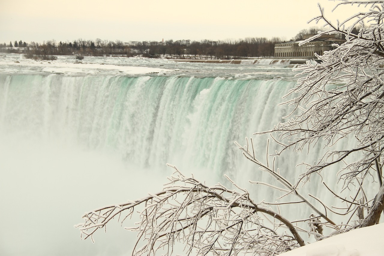 Niagara, Kritimo, Sušaldyta, Niagaros Krioklys, Kanada, Krioklys, Ontarijas, American Falls, Žiema, Ledas