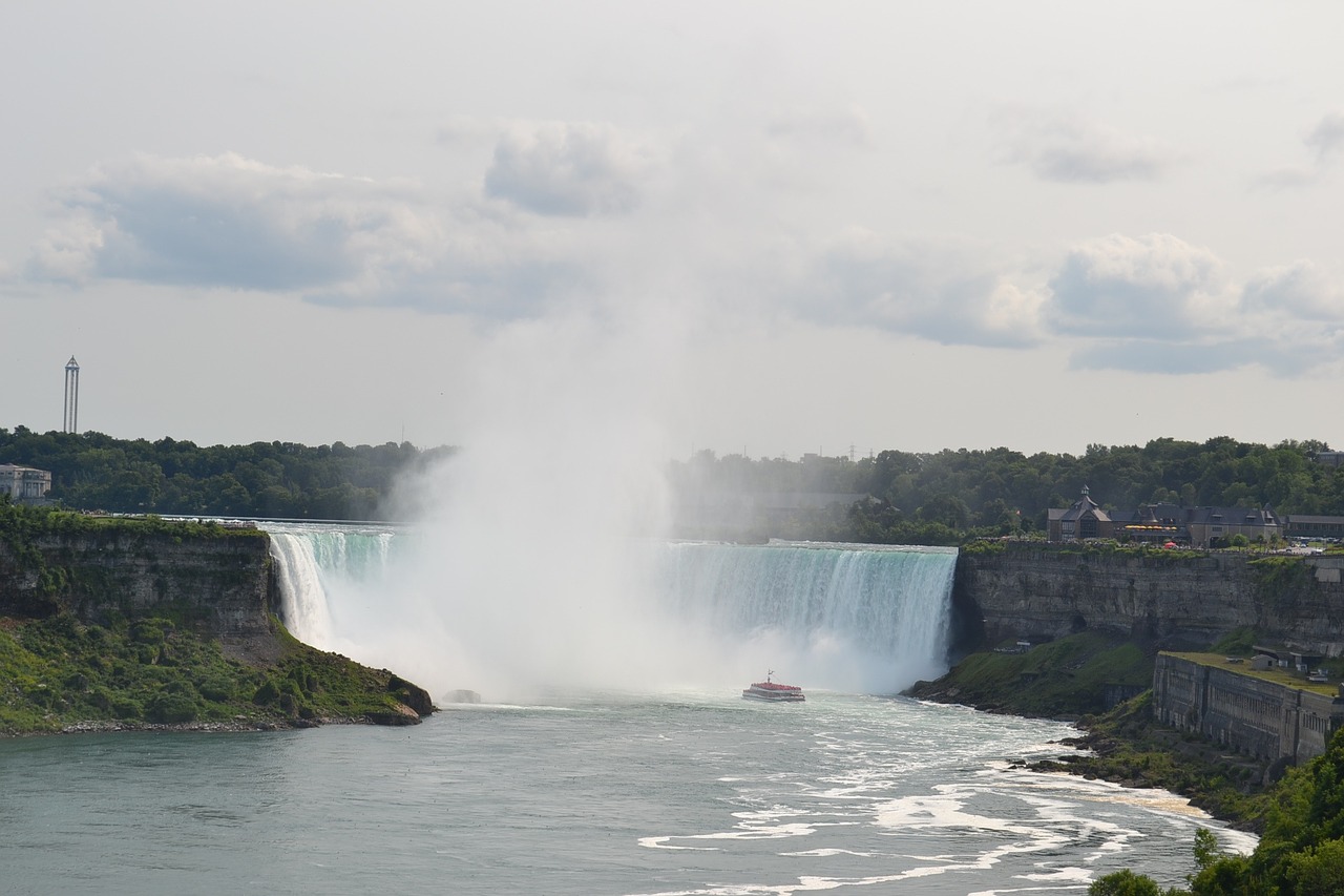 Niagarafall, Krioklys, Kanada, Niagara, Gamta, Migla, Vanduo, Hidroenergija, Publicpalce, Sienos