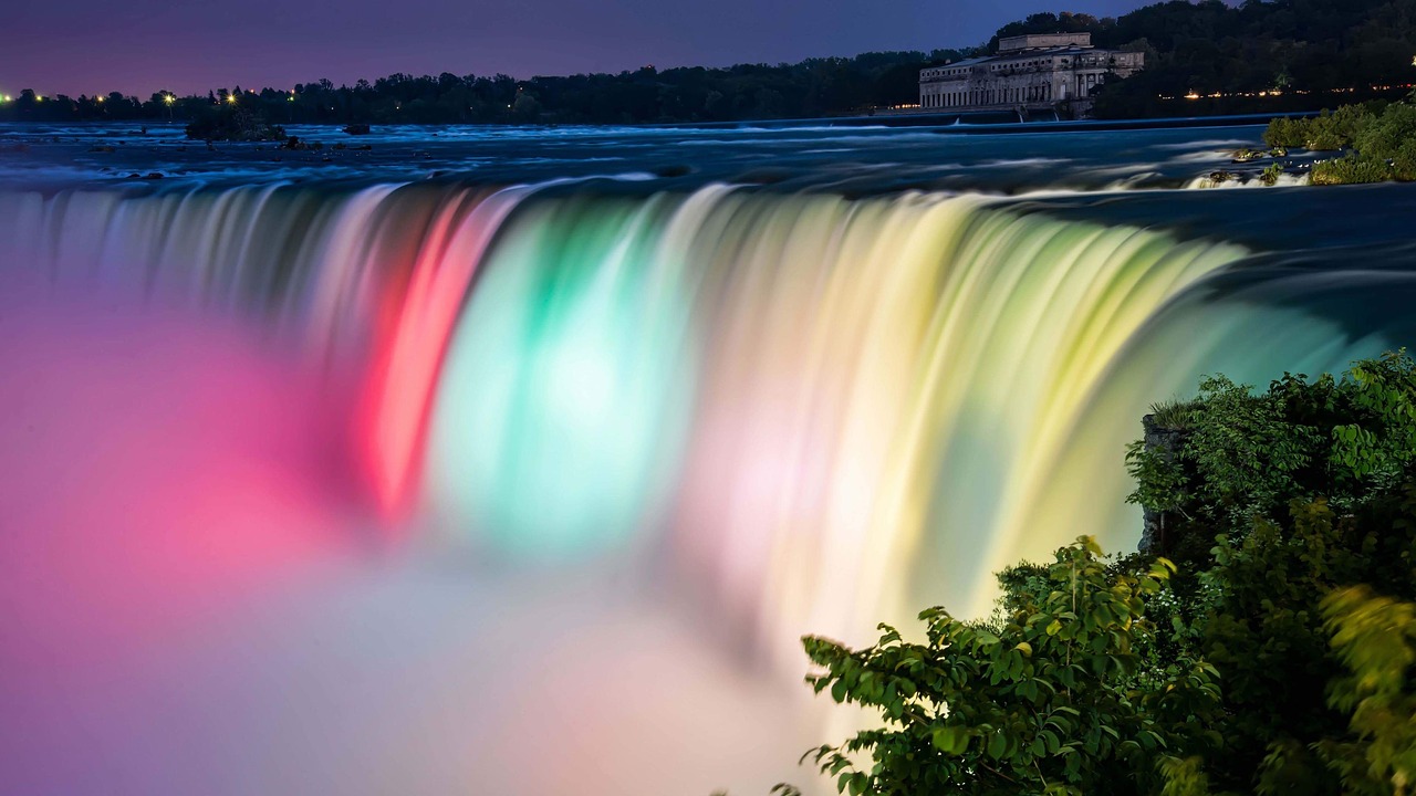 Niagaros,  Falls,  Naktis,  Upė,  Spalvos, Nemokamos Nuotraukos,  Nemokama Licenzija