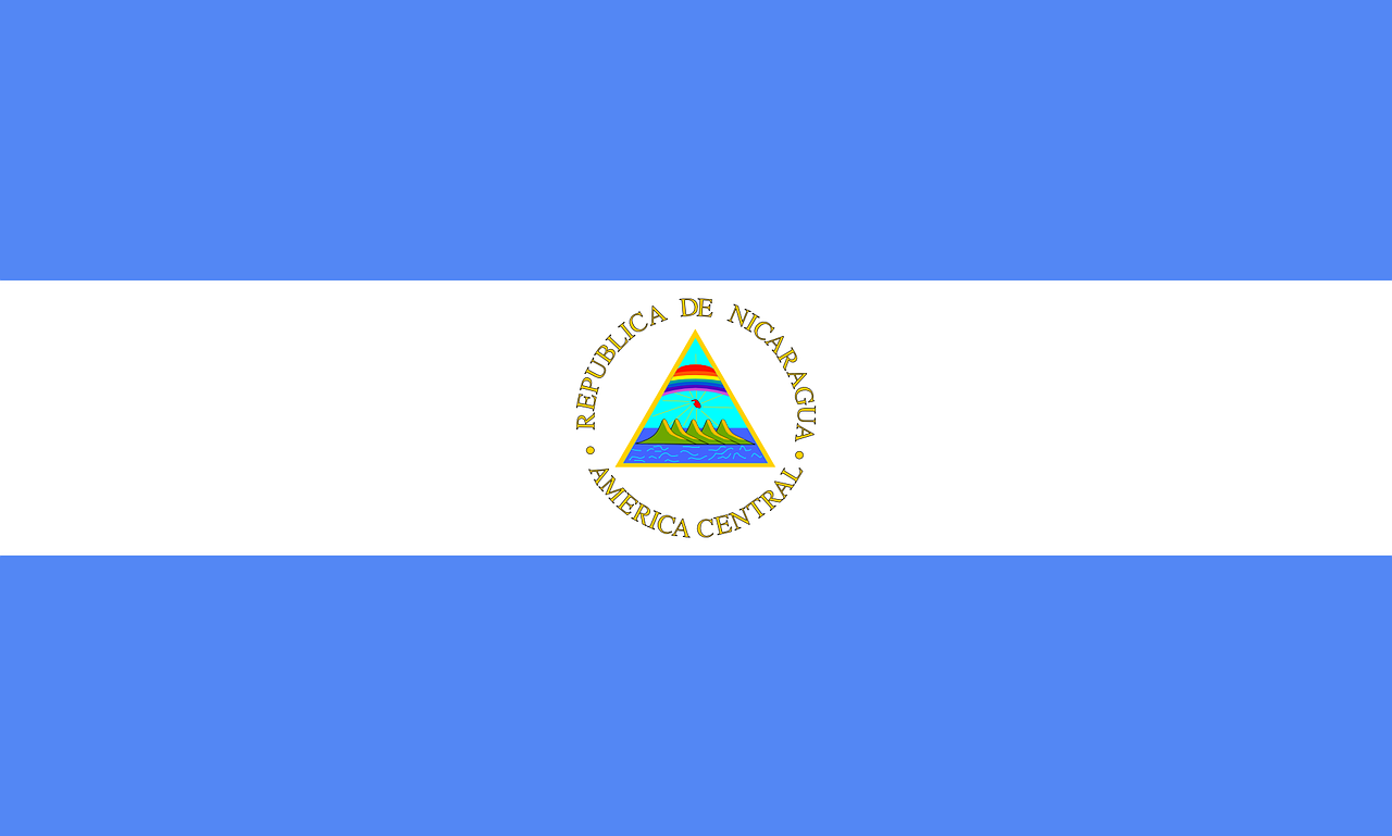 Nikaragva, Vėliava, Simbolis, Šalis, Tauta, Nicaraguan, Į Pietus, Amerikietis, Nemokama Vektorinė Grafika, Nemokamos Nuotraukos