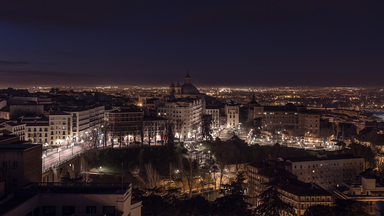 Naktis,  Madridas,  Miestas,  Žibintai, Nemokamos Nuotraukos,  Nemokama Licenzija