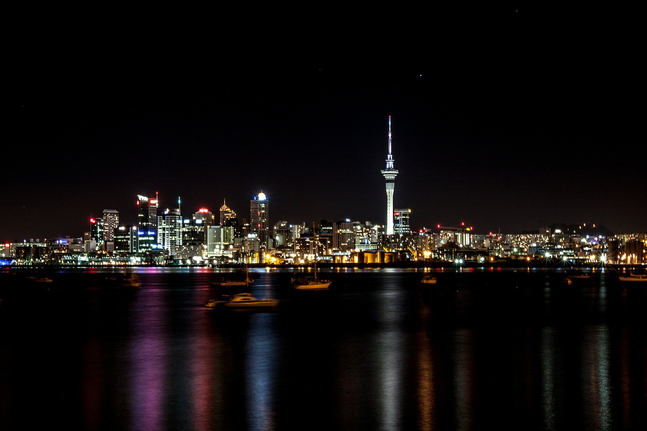 Naktis, Auckland, Naujoji Zelandija, Miestas, Nemokamos Nuotraukos,  Nemokama Licenzija
