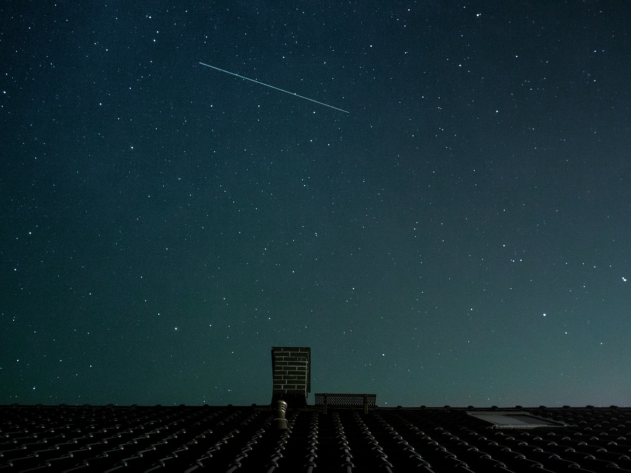 Naktis, Dangus, Žvaigždės, Stogas, Namai, Namas, Gražus, Gamta, Astronomija, Kosmosas