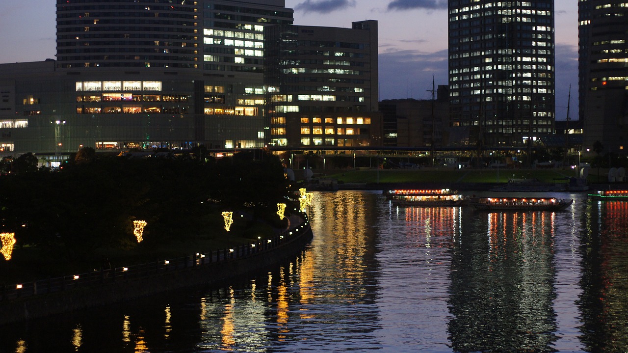 Naktinis Vaizdas, Jokohama, Japonija, Nemokamos Nuotraukos,  Nemokama Licenzija