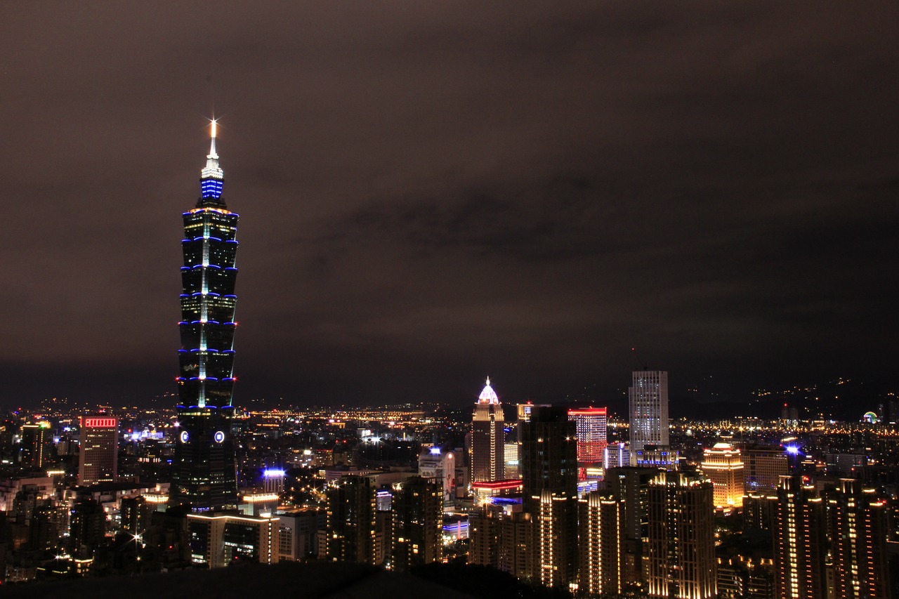 Naktinis Vaizdas, Taipei 101, Miesto Plomba, Nemokamos Nuotraukos,  Nemokama Licenzija