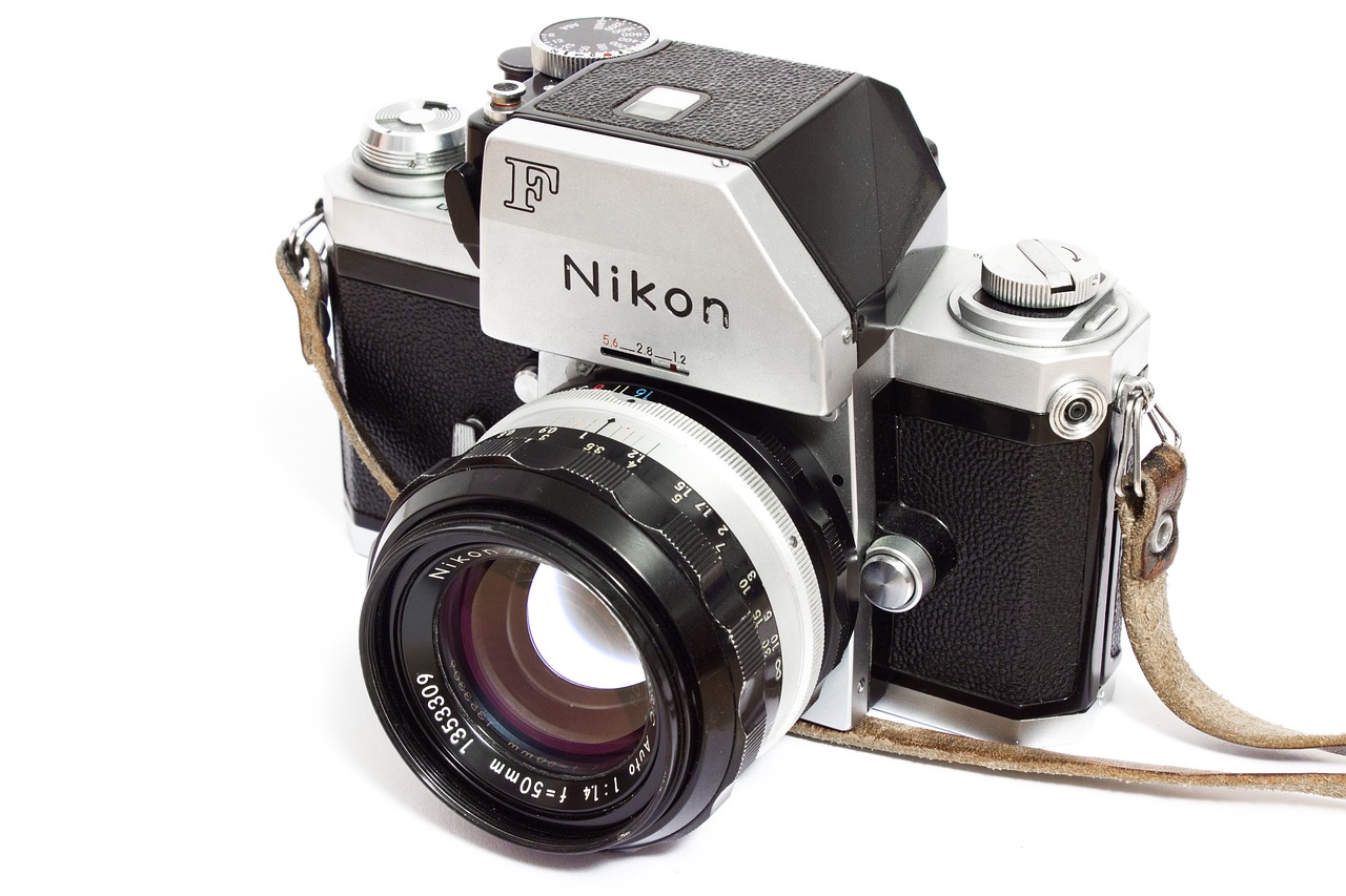 Nikon, Nikon F, Fotoaparatas, Analogas, Maža Nuotrauka, Analoginis Filmas, Senas, Vintage, Senoji Kamera, Hipster