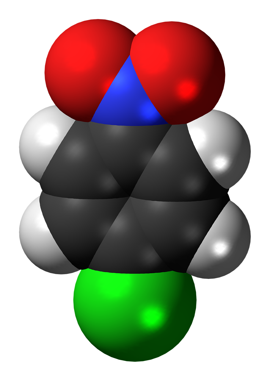 Nitrochlorobenzenas,  Chemija,  Atomai,  Modelis,  Bondings,  Tyrimai,  Junginys,  Aromatiniai, Nemokamos Nuotraukos,  Nemokama Licenzija